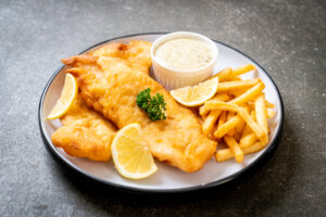fish and chips, Puur-Koken.nl