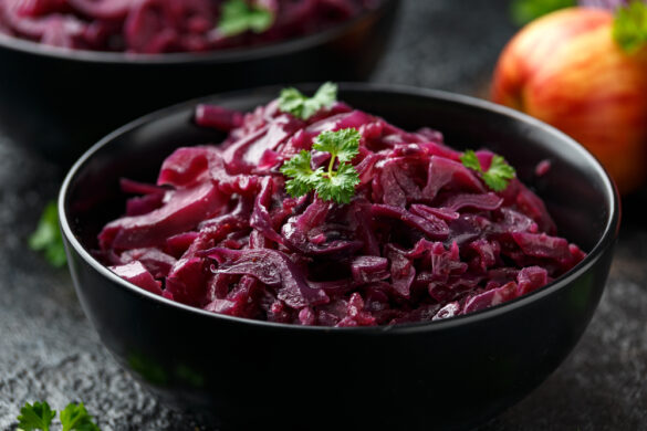 Kruidige rode kool in ginger beer uit de slowcooker