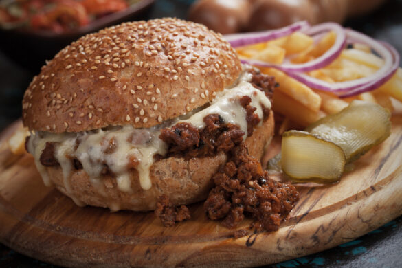Sloppy Joe met bacon en kaas