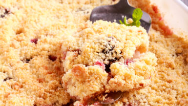 Crumble van stoofperen