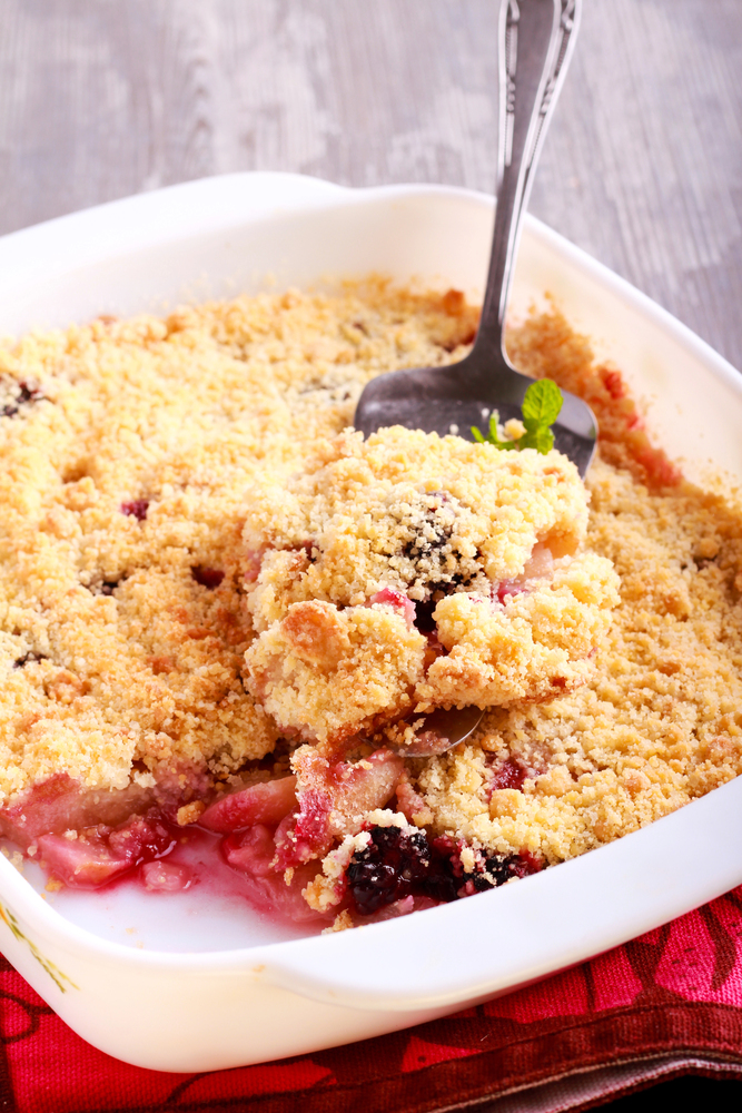 Crumble van stoofperen