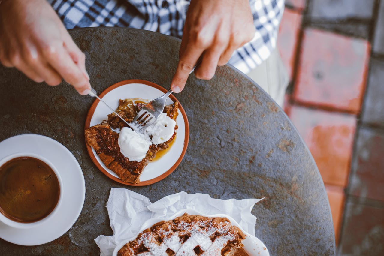 Dessert met koffie