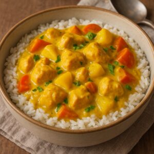 Kip kerrie met ananas uit de slowcooker - Puur-Koken.nl