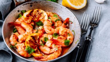 Garnalen met knoflook en chili