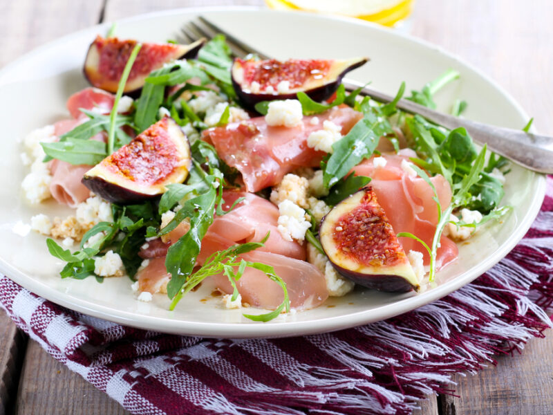 salade met vijgen prosciutto en feta